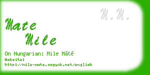 mate mile business card