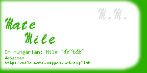 mate mile business card